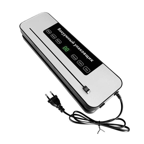 Automatic Food Vacuum Sealer Machine with 10 Sealing Bags, Compact Kitchen Fresh Keeper for Meat and Vegetable Storage White 13" X 3"