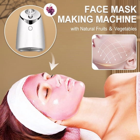 Automatic Fruit Vegetable Facial Mask Maker Machine, English Voice Prompt DIY Collagen Mask Making Device with US Plug