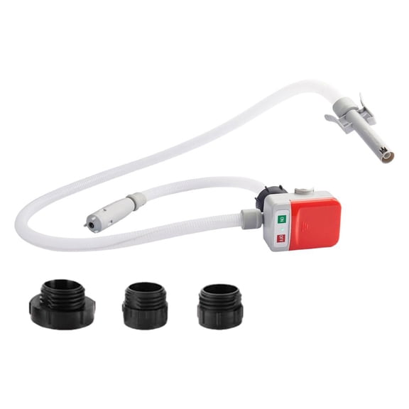 Automatic Fuel Transfer Pump with Auto Stop, Portable Liquid Transfer Pump, 51 Inch Hose, 3 Tank Adapters, Battery or USB Powered for Gas, Diesel, Kerosene and Oil