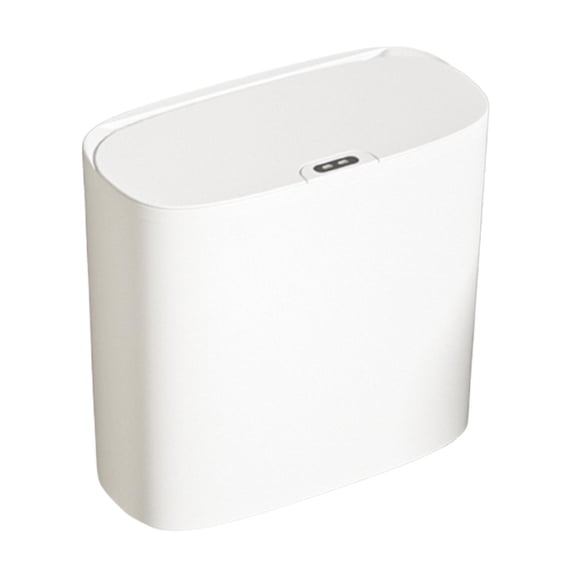 Automatic Garbage Bucket Rubbish Bin Kitchen Toilet Wastebasket Automatic Kitchen Trash Can Kitchen Garbage Bin for Bathroom White