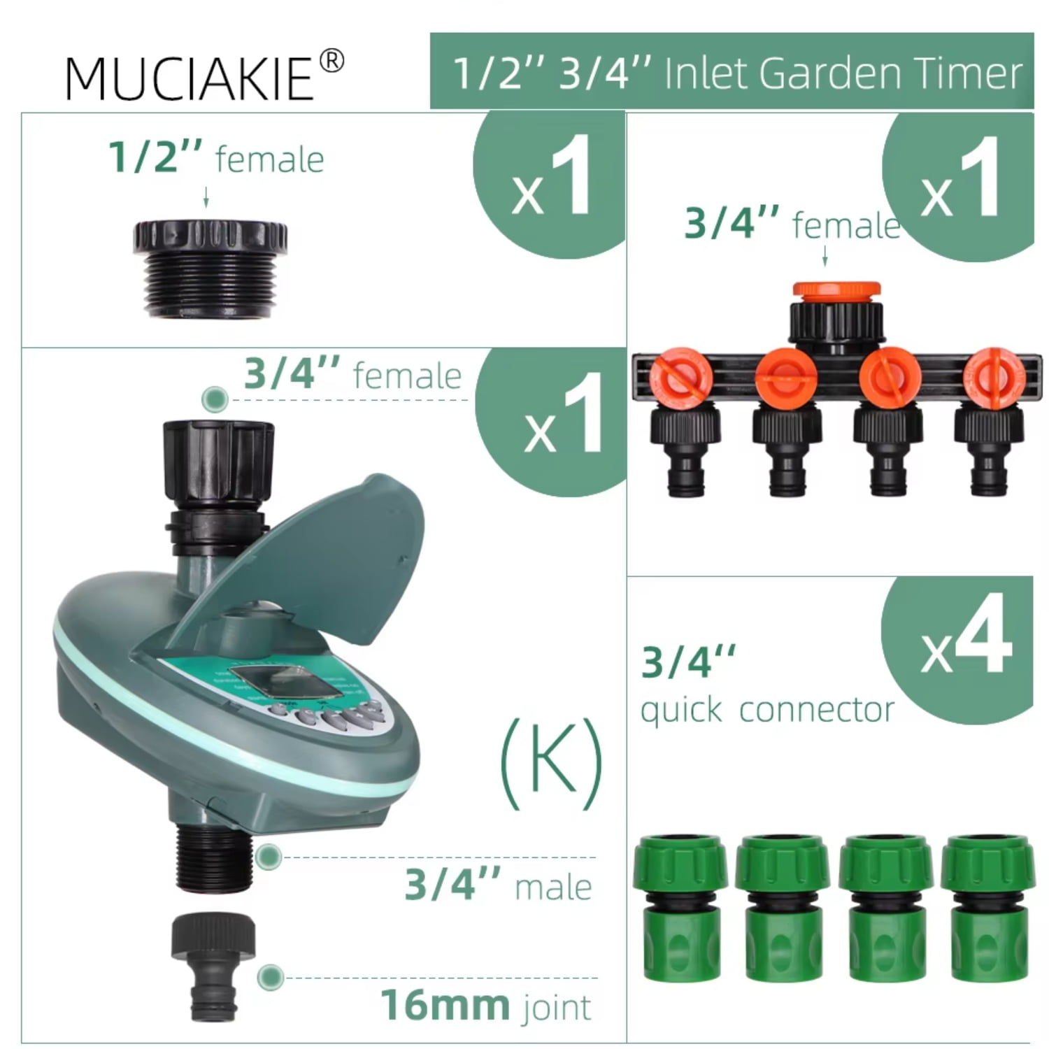 Automatic Garden Greenhouse Potted Plants Watering Controller Timer