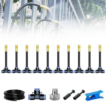 Automatic Garden Irrigation System, 360° Drip Watering Kit with Adjustable Nozzles