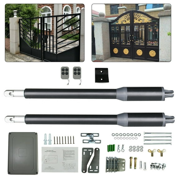 Automatic Gate Opener Kit Dual Swing 1.6 cm/S Automatic Gate Opener up to 650 Pounds