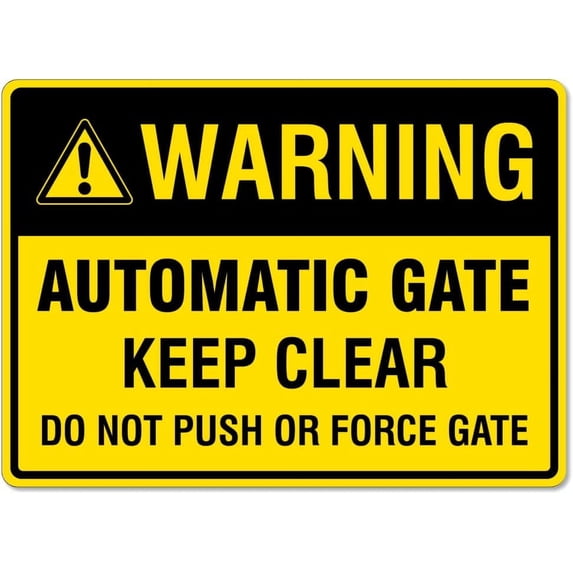 Automatic Gate Warning Sign Farming Signs Close The Gate Signs Metal Tin Sign 8x12 Inches Caution Danger Safety Security Warning Notice Signs