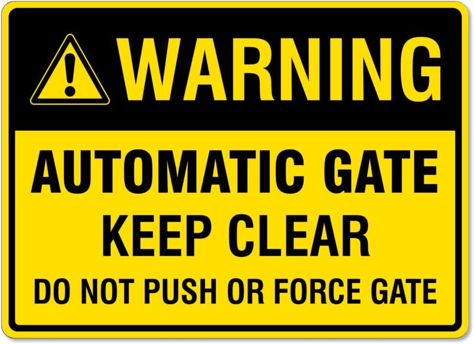 Automatic Gate Warning Sign Farming Signs Close The Gate Signs Metal ...