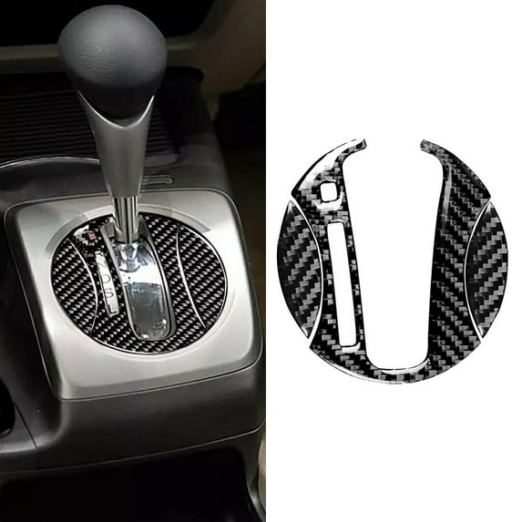 Automatic Gear Shift Panel Carbon Fiber Cover Trim For Honda Civic 8th 2006-2011