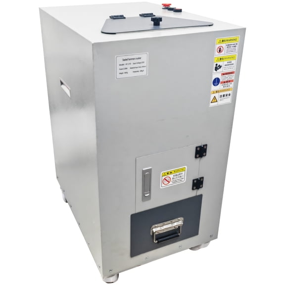 Automatic Glass Crusher Coal Ore Hammer Pulverizer Ore Stone Rock Milling Machine 220V 110lbs/h with 8mm and 22mm Screen