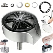 Automatic Glass Rinser for Kitchen Sink, Stainless Steel Cup Washer, Professional Corrosion-Resistant Pressure Glass Washer