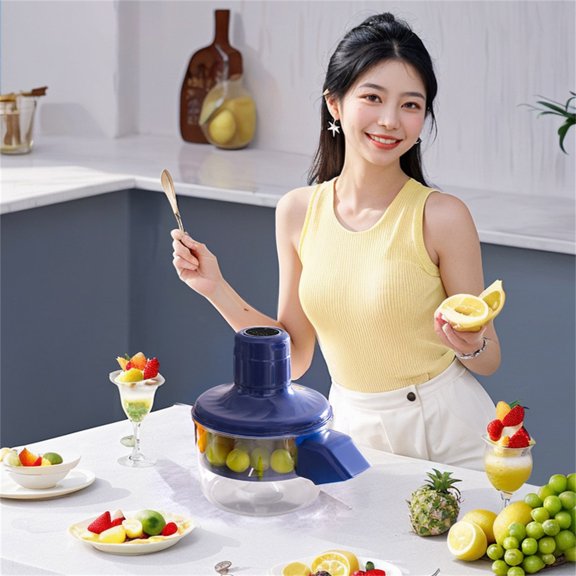 Automatic Grape Peeler Electric Fruit Skin Remover Garlic Peeling Machine Kitchen Appliance One Touch Cordless for Healthy Fruit Snacks Party Catering