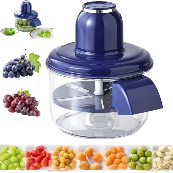 Automatic Grape Peeler Machine, Electric Garlic and Cherry Tomato Peeler, Cordless Fruit Skin Remover for Small Produce, Easy Peeling Kitchen Tool (Blue, 1PC)
