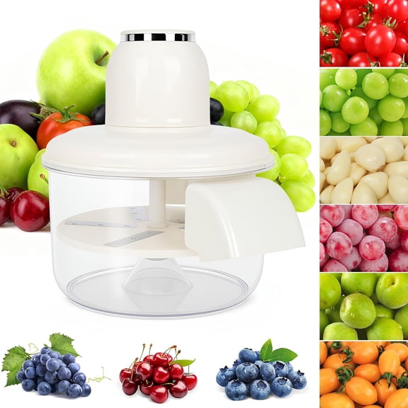 Automatic Grape Peeler Machine, Electric Garlic & Cherry Tomato Skin Remover Tool for Small Fruits, Efficient Peeling Kitchen Gadget Home Use (White)