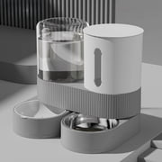 Automatic Gravity Food Feeder and Water Dispenser for Dog, 0.6 Gal Capacity Cat Feeder Adjustable, 304 Stainless Steel Bowl