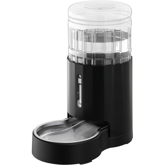 Automatic Gravity Refilling Water Dispenser with Upgraded Cleaning Brush, Removable Stainless Steel Bowl, Wider Mouth and Larger Drinking Area for Multi-Pet Homes, 8L Capacity