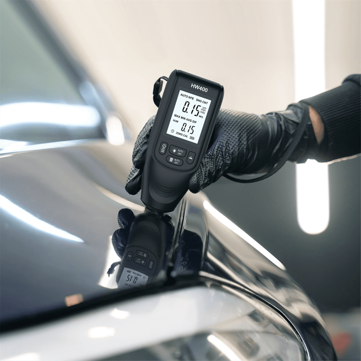 Automatic HW400 Car Paint Thickness Gauge 02000UM Inspection Tools