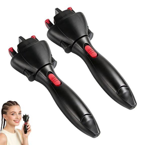 Automatic Hair Braider, Auto Smart DIY Hair Styling Tools, Electric Quick Twister and Braider Machine, Battery Powered for DIY Hair Tangling Styling .(2PC)