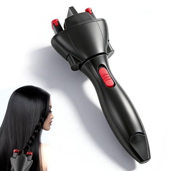 Automatic Hair Braider, Auto Smart DIY Hair Styling Tools, Electric Quick Twister and Braider Machine, Battery Powered for DIY Hair Tangling Styling (B)