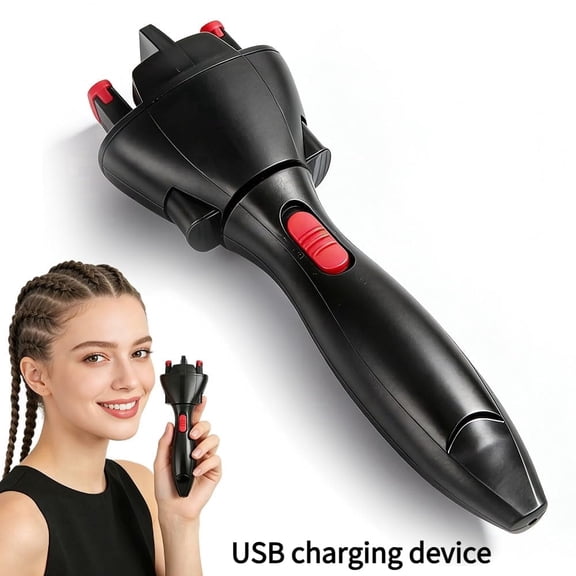 MAICHUNNN Automatic Hair Braider with USB Charging Package, Black