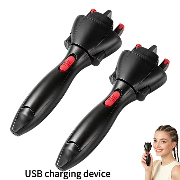 Automatic Hair Braider, Auto Smart DIY Hair Styling Tools, Electric Quick Twister and Braider Machine,  USB charging package for DIY Hair Tangling Styling.(2PC)