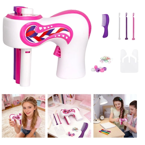 Automatic Hair Braiding Machine Electric Hair Braider 3-Strand Hair Braiding Tools Twist Styling Gadget Portable Dreadlock Machine DIY Beauty Kit for Girls Women,1PC