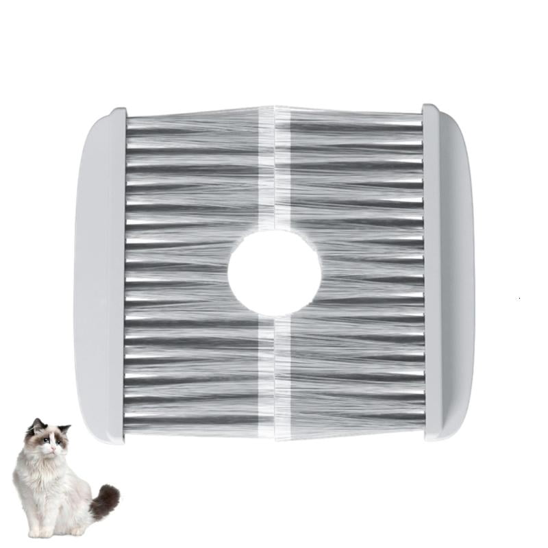 Automatic Hair Collector Brush For Cats Litter Box Gentle Bristles Safe For Cats Cleaning Open Style