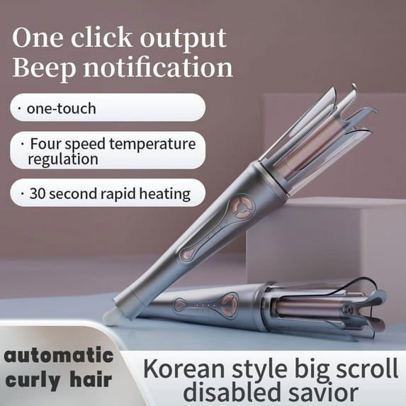Automatic Hair Curler with 4 Temperature Settings, Professional Auto-Rotating Curling Iron with Smart Anti-Tangle Design & Timer, for Fast, Effortless Salon-Quality Waves at Home