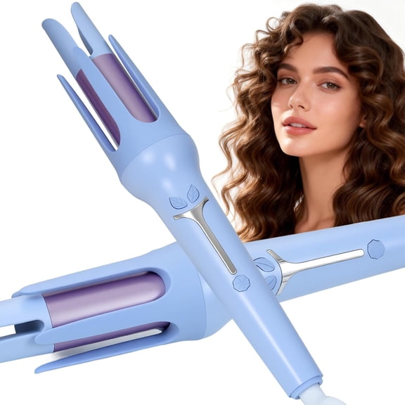 Automatic Hair Curler, 4 Temperature & Timer Settings, Auto Shut-Off, Anti-Scald, Rotating Curling Wand