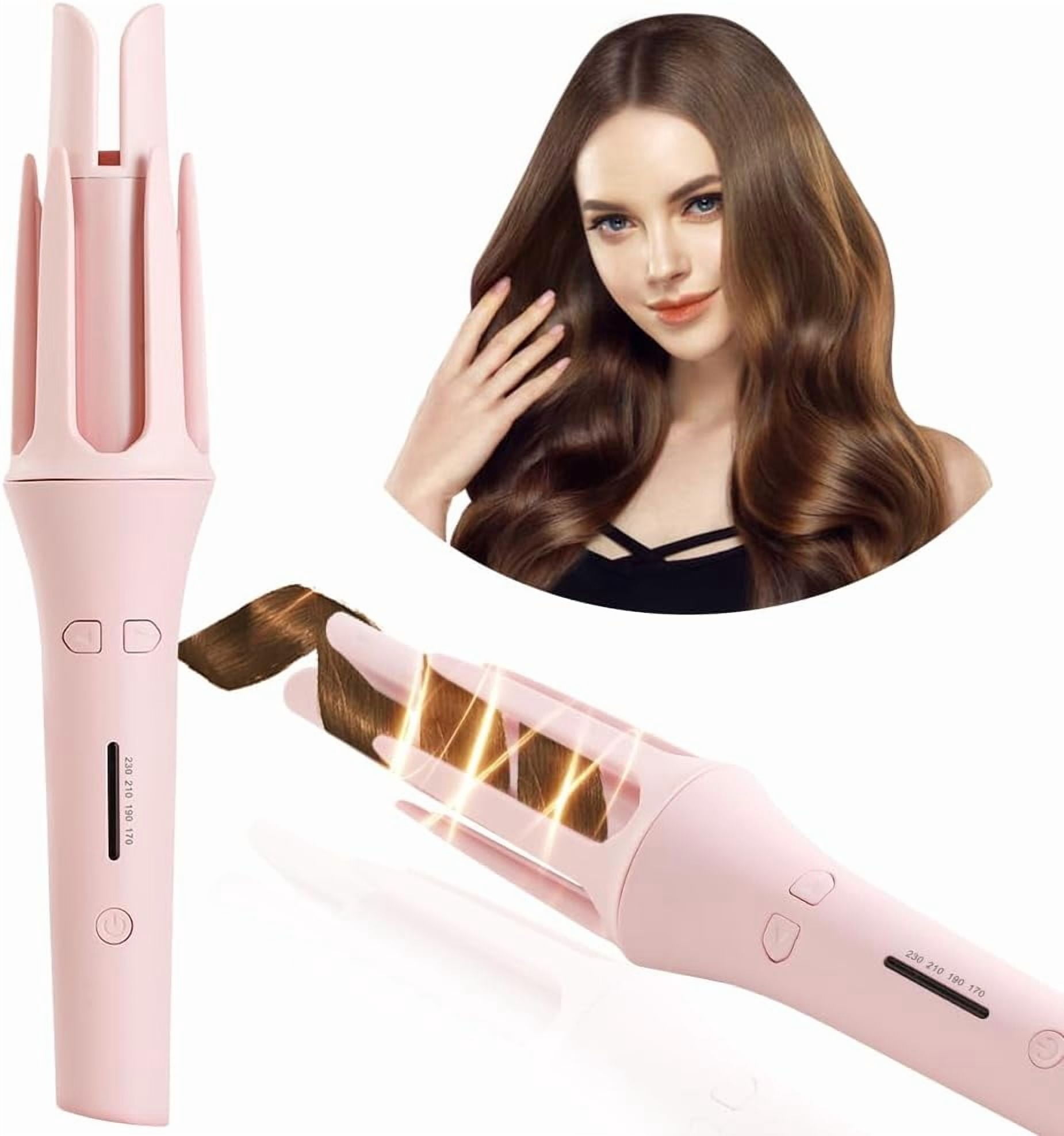 Automatic Hair Curler with 4 Temperature Settings, Auto-Rotating Ceramic Curling Iron with Anti-Tangle & Anti-Scald Design