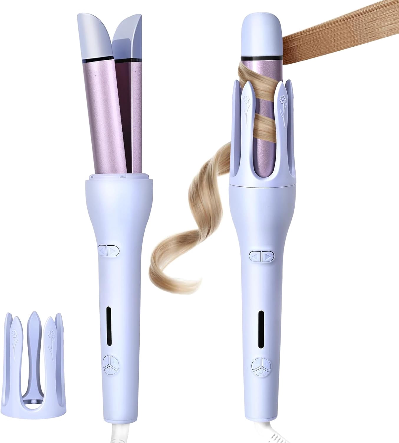 Automatic Hair Curler with 4 Temperature Settings, Auto-Rotating Ceramic Curling Iron with Anti-Tangle & Anti-Scald Design