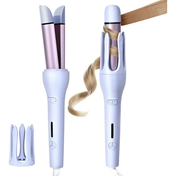 Automatic Hair Curler with 4 Temperature Settings, Auto-Rotating Ceramic Curling Iron with Anti-Tangle & Anti-Scald Design