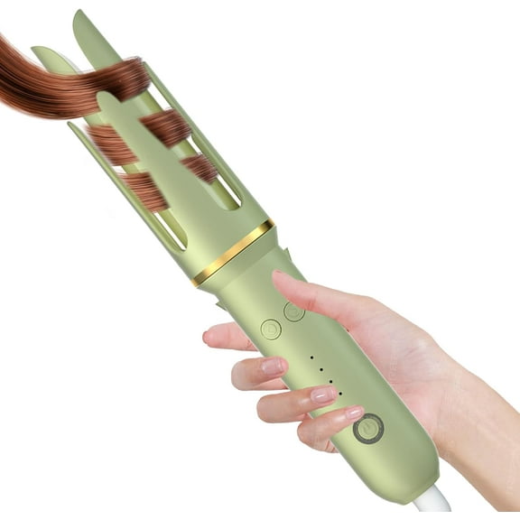 Automatic Hair Curler with 4 Temperature Settings, Auto-Rotating Ceramic Curling Iron with Anti-Tangle & Anti-Scald Design