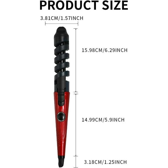 Automatic Hair Curling Iron, The Ceramic Body conducts Heat to Effectively Protect The Hair. It can be Set in Ten Seconds After Winding The Hair, Suitable for Daily Styling - Red
