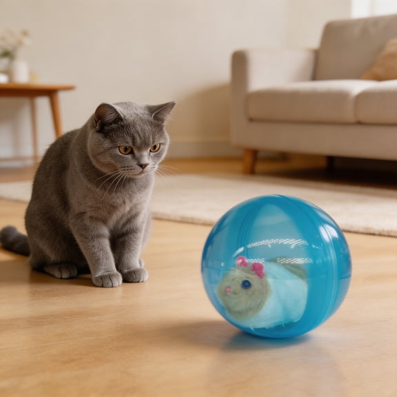Automatic Hamster Ball Interactive Pet Toy Quiet Rolling Dog Cat Toy