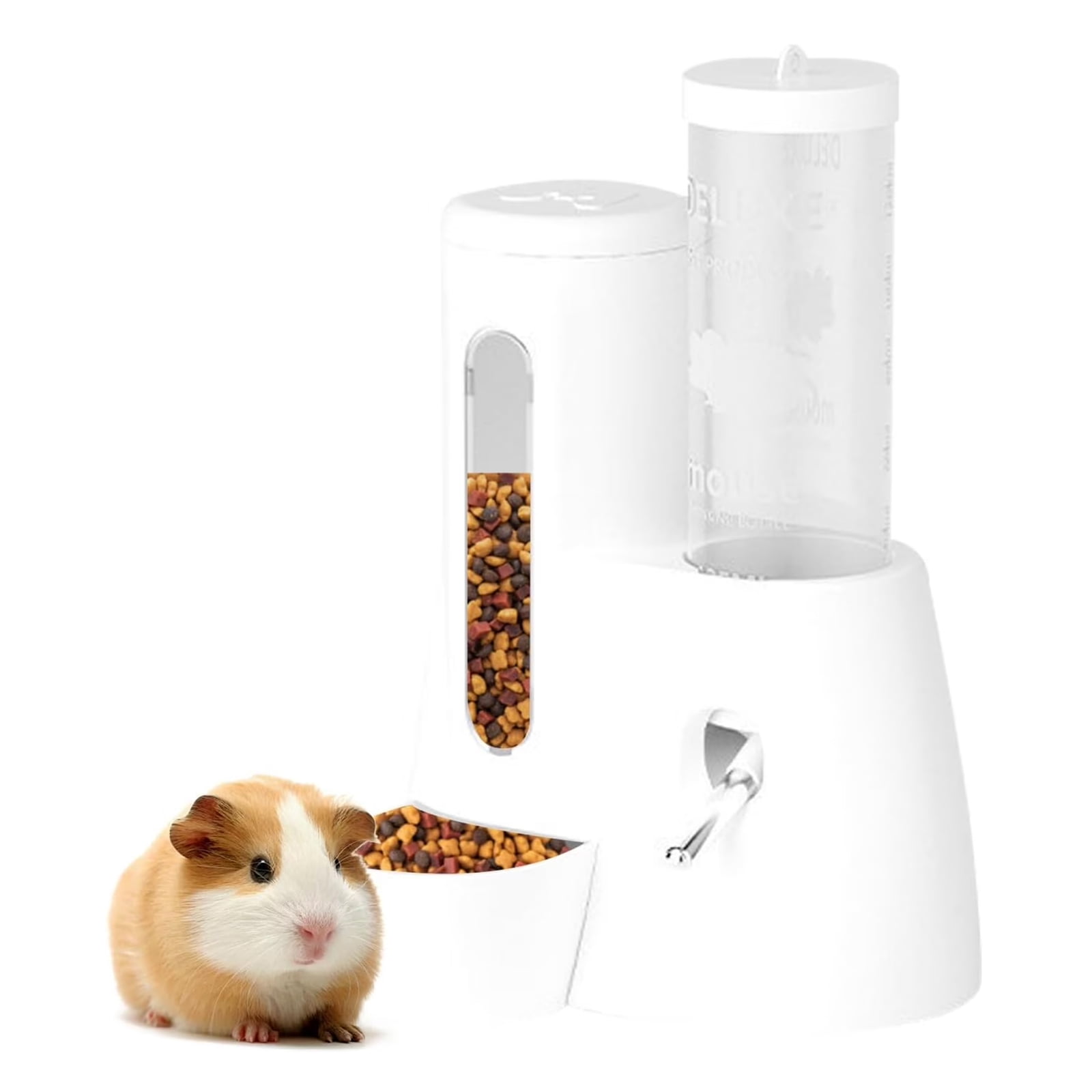 Automatic Hamster Water Bottle with Food Bowl - 2-in-1 No Small Animal ...