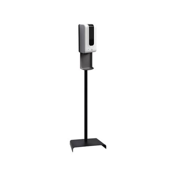Automatic Hand Sanitizer Dispenser with Floor Stand and Tray 1,200 mL, 13 x 11.4 x 51.63, White/Gray