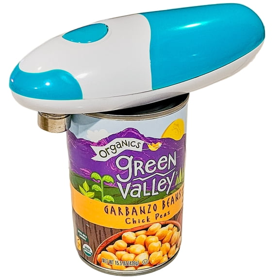 Automatic Electric Can Opener - One-Touch Operation, Stainless Steel, Smooth Edge Safety for Easy Kitchen Use