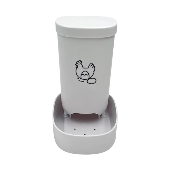 Automatic Hanging Poultry Feeder Trough For Chicken Coop Galvanized Steel Feed Dispenser With Grid Barrier Practical