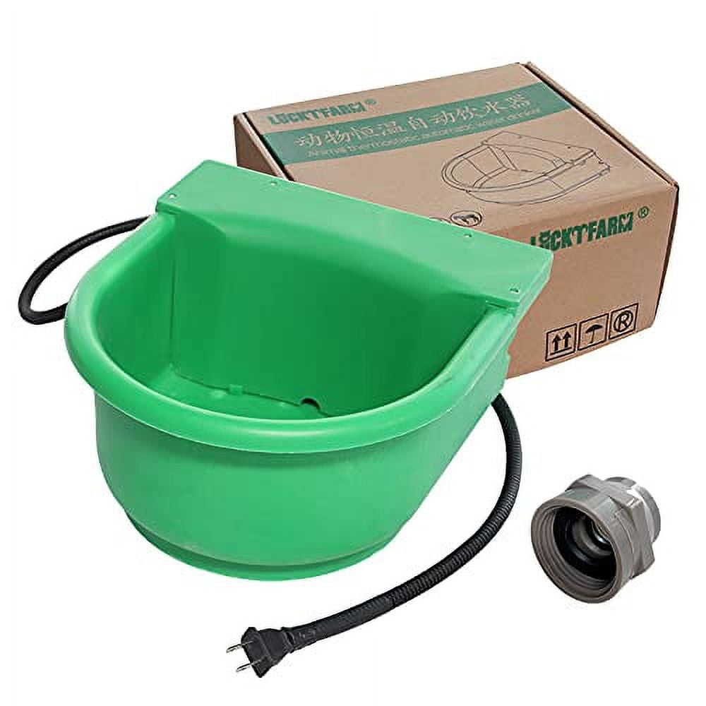 Automatic Heated Dog Bowl 1.3 Gallon Outdoor Thermal Water Trough for