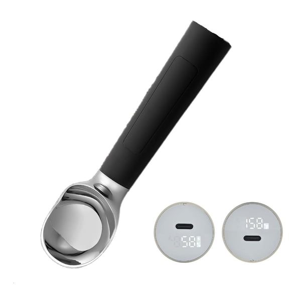 Automatic Heated Spoon Ice Cream Spoon Plastic Texture for Rock Hard Ice Cream USB C Rechargeable Cool Touch Handle