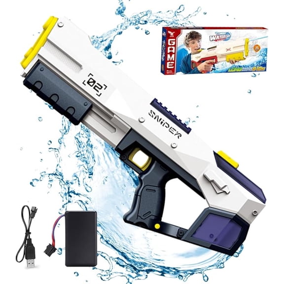 Automatic High Capacity Electric Squirt Toy, 39Ft Long Range Water Blaster for Summer Pool Beach Party