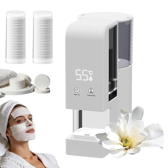 Automatic Hot Towel Dispenser,5-Second Rapid Heating Hot Face Towel Warmer Machine,Hot Face Towel Heater Machine,Portable Hot Towel Dispenser with 500ml Tank Constant Temp (1SET+40 Towels)