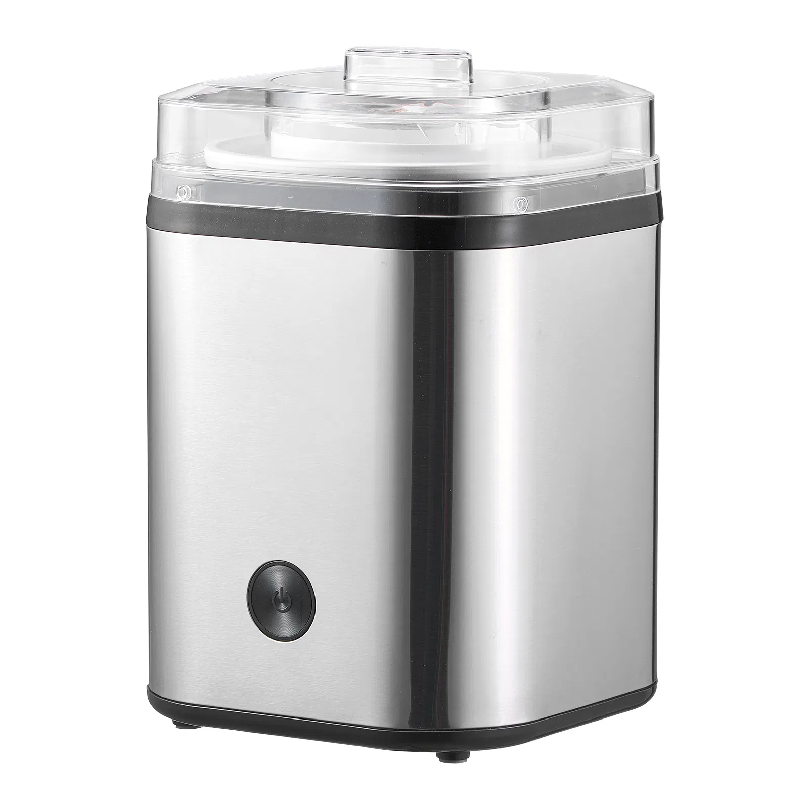 Automatic Ice Cream Maker 2.11 Qt - Easy Clean Stainless Steel Machine for Homemade Gelato, Frozen Yogurt & Sorbet - Silver