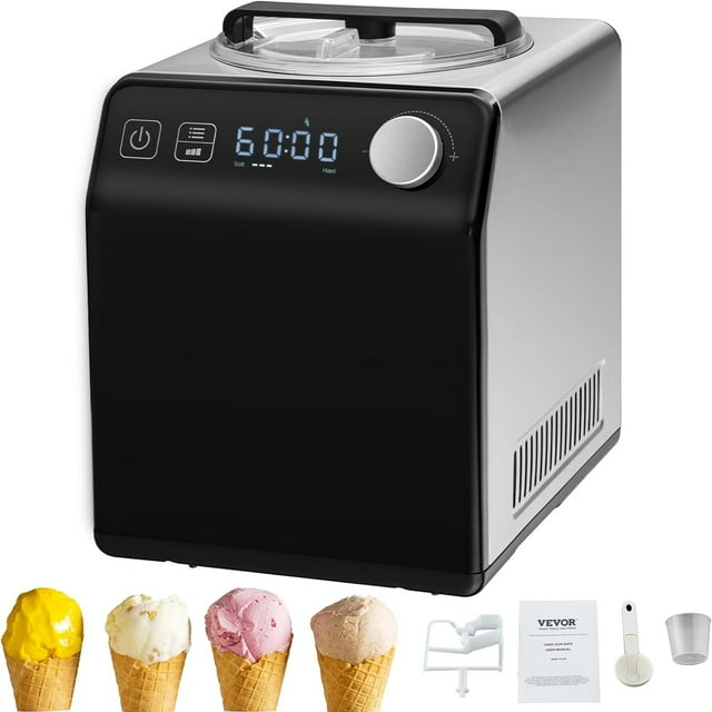 Automatic Ice Cream Maker with Builtin Compressor 2 Quart No Pre