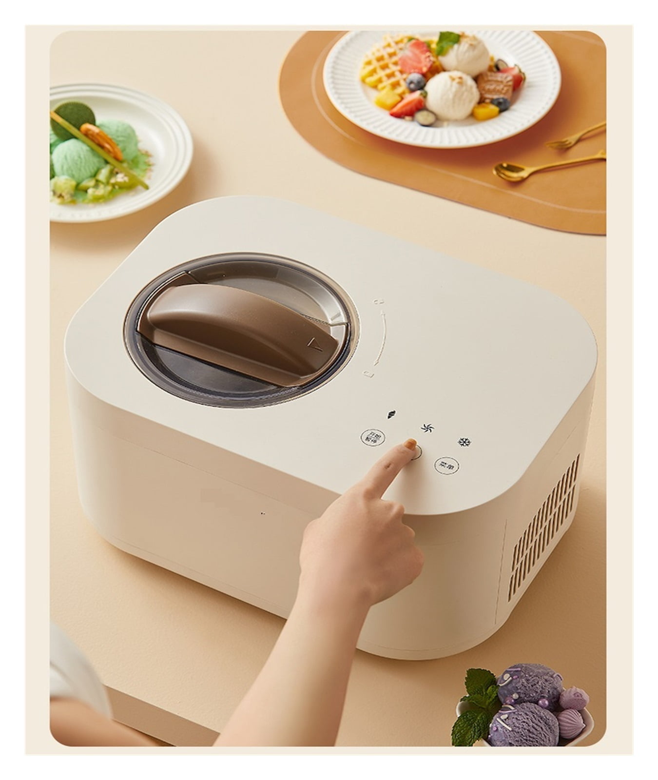 Automatic Ice Cream Roll Machine Fast Homemade Ice Cream Maker DIY Ice Cream Popsicle Ice Cream Slush Machines Home Appliance