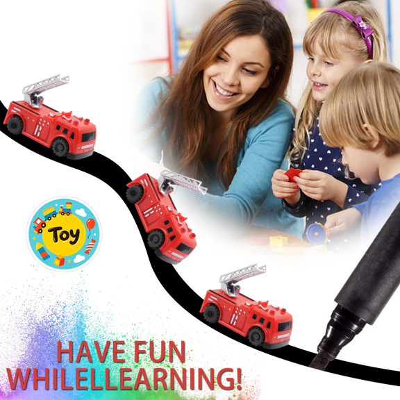 Automatic Induction Road Marking Train Toy Line Induction Car with Pen Construction Vehicle for Ages 3-7 Kids Children Educational Play Hand Eye Coordination Birthday Gift