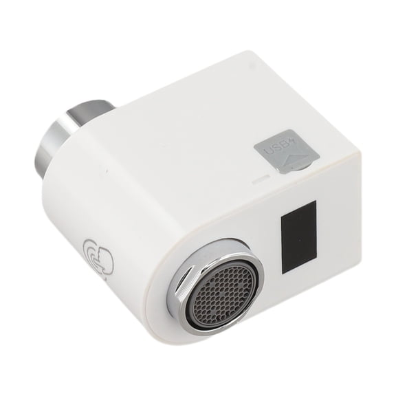 Automatic Induction Water Saver, Touchless Sensor Faucet Aerator With 3-Min Auto Shut-Off, Splash-Proof Bubbler For Kitchen High-Arc Taps (Inner Dia 19-24mm), White(A)