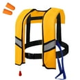 thumbnail image 1 of Automatic Inflatable Life Jacket – Reflective Strips & Safety Buckle - Portable Inflatable Swim Vest Jackets for Snorkeling Swimming Diving Safety, for Swimming Fishing Outdoor Water Sports（Yellow）, 1 of 3