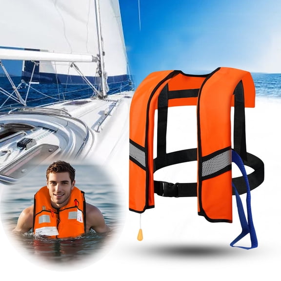 Automatic Inflatable Life Vest for Water Sports and Emergency Situations Providing Maximum Buoyancy and Performance