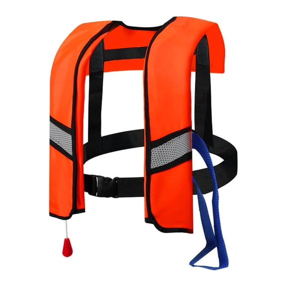 Automatic Inflatable Life Vest PFD for Adults, Professional Lightweight Life Jacket for Fishing and Boating, Orange
