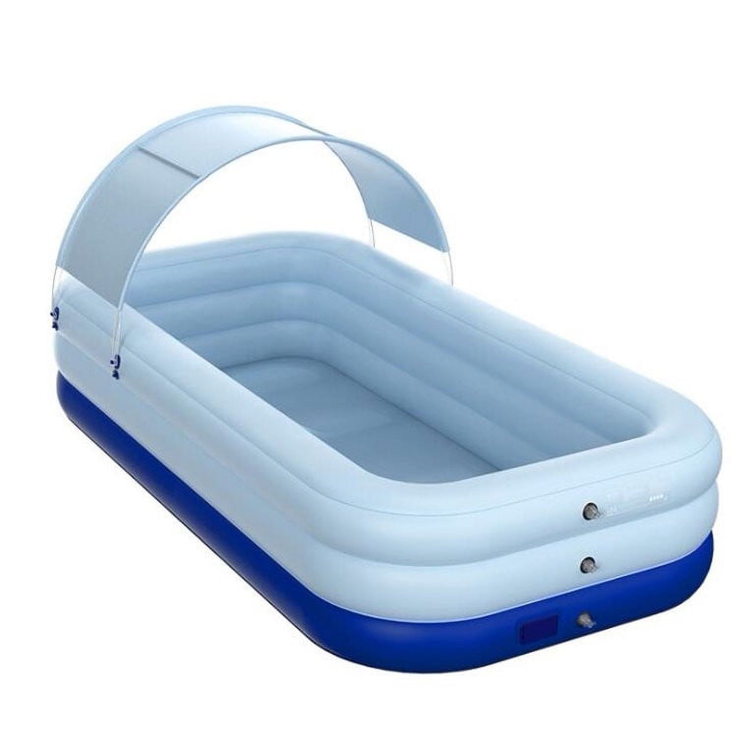 Automatic Inflatable Pool, Large Size Family Swimming Pool with Awning ...