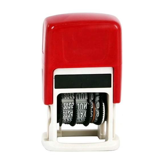 Automatic Ink Return Date Stamper Red Manual Date Stamp Machine For Office Documents Invoice Archiving 1 Pack